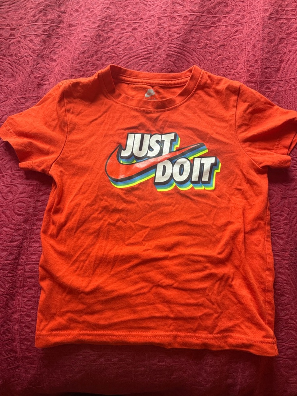 Nike Orange Kids Short-Sleeve 'Just Do It' Graphic Tee